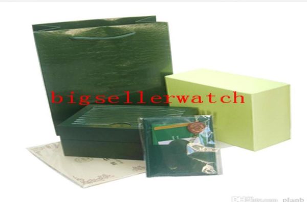 

luxury watch green original box papers gift watches boxes leather bag card 08kg for watch box1309582, Black;blue