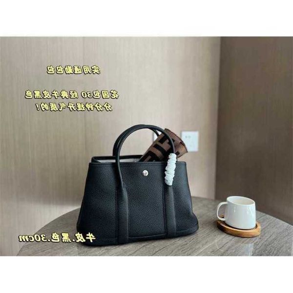 

black authentic handbag classic garden party tote bag 2023 new women's leather3b9v