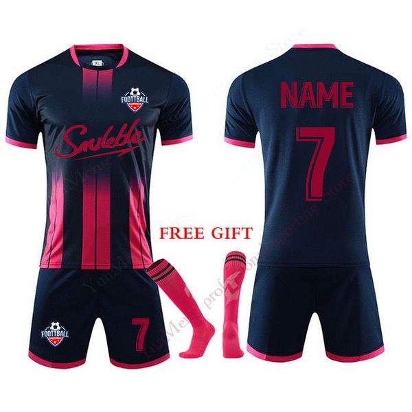 

jerseys custom men kids soccer jerseys suit boys football uniforms futebol shirt sets soccer kit children girls sportswear clothing sock 230