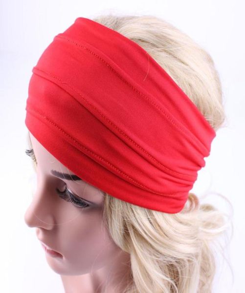 

solid color wrinkle head band wide yoga sport headband hairband wrap fashion jewelry gift for women drop ship 1200599839582, Silver