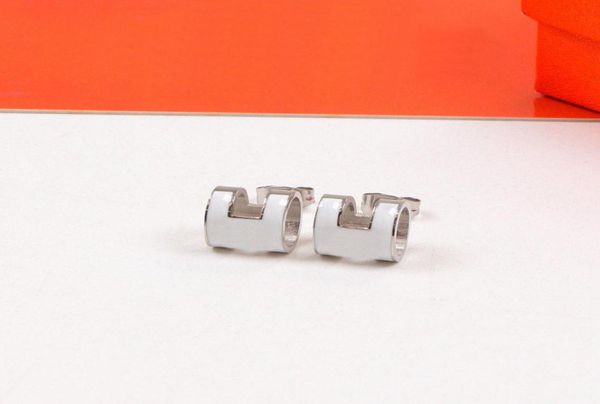 

women hoops earrings fashion womens big circle simple earring jewelry luxurys designer letter gold nose stud earring whole2511168, Golden;silver