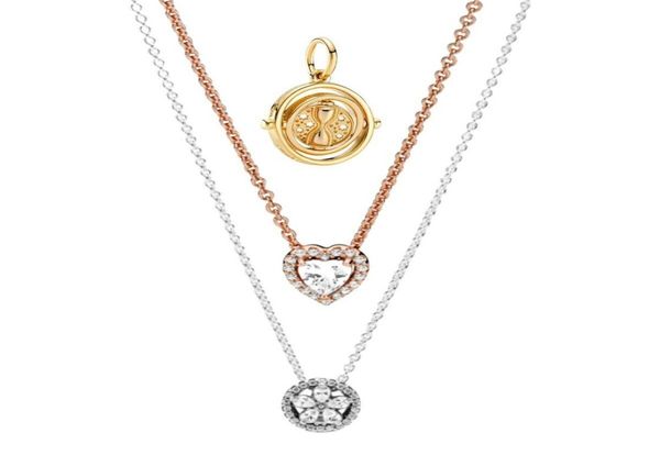 

2020 winter 925 sterling silver snowflake collier time turner pendant necklace1761039