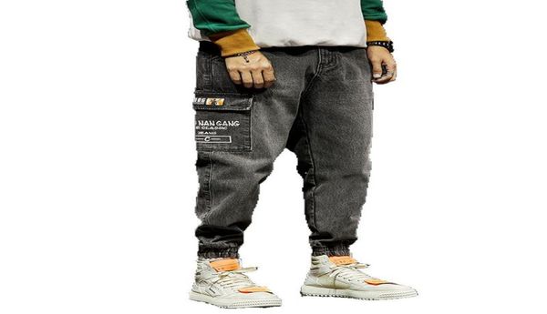 

men039s jeans mens denim loose street style pants male joggers casual stretch elastic jean pencil asian size2657992, Blue