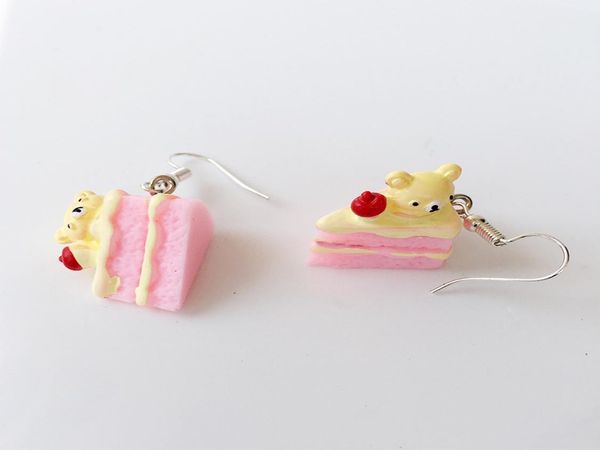 

charm earring for women resin drop custom made handmade cute girls gift cookies macaron cake food donuts7244839, Golden