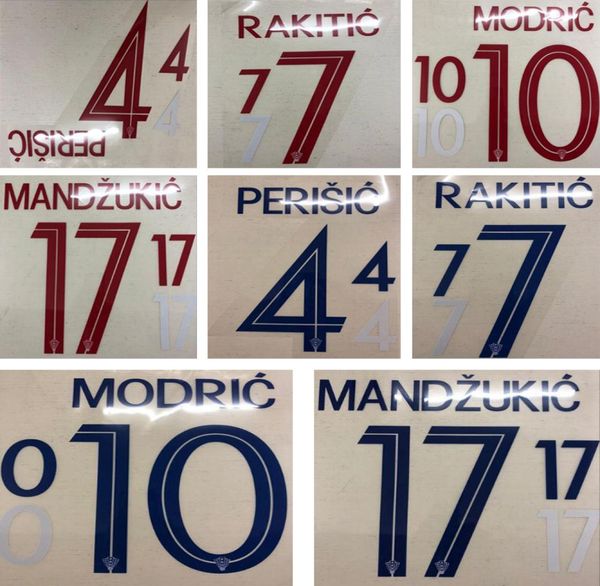 

18 19 croatia blue printing nameset perisio modric soccer player039s stamping sticker printed football letters red impresse1249988