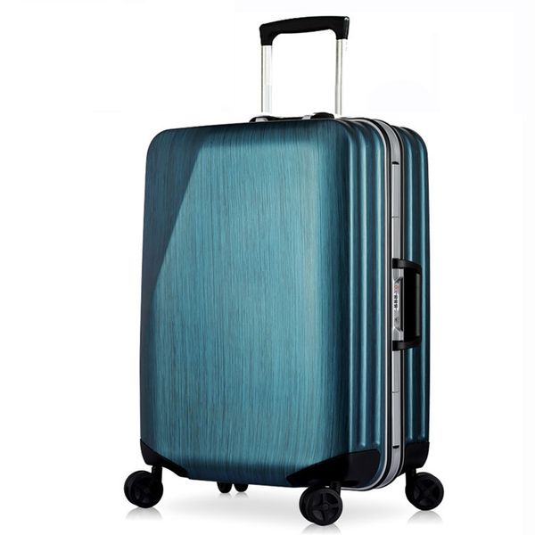 

custom calfskin french handmade bags pattern travel carry on cabin initial suitcase valise alu alloy holiday trolley luxury luggage air box, Black;red