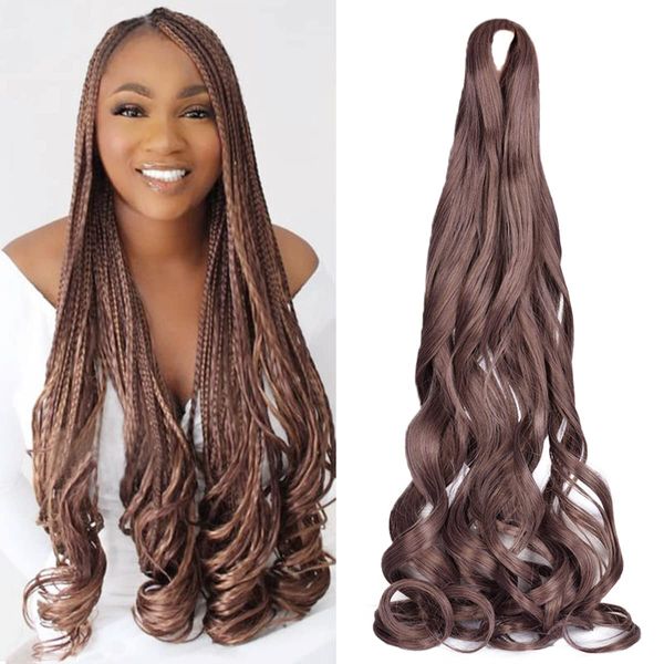 

french curl braiding hair 22 inch loose wave pre stretched bouncy loose wavy braiding hair french curly braiding hair for black women ls04