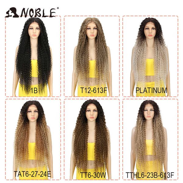 

nxy synthetic lace front wig 38 inch long curly wig for women cosplay feminino lace front blonde wig heat resistant wigs 230524, Black;brown