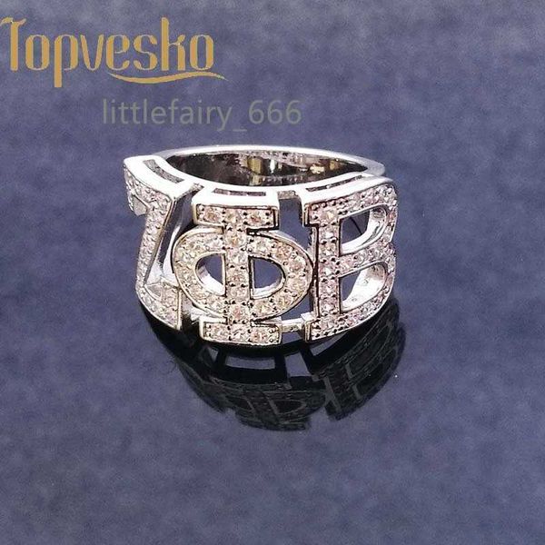 

greek cubic zirconia custom 925 silver sorority zpb ring