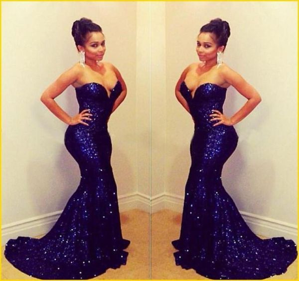 

black girl prom dresses sweetheart sequins mermaid floor length formal evening gowns red carpet runaway gowns custom made 5829099, Black;red