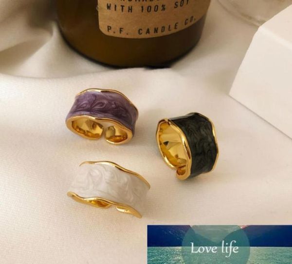 

band rings 925 sterling silver vintage irregular drop glaze rings for women men elegant party gold color jewelry gifts rings new4308512