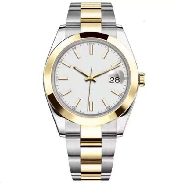 

men watches ladies watch precision and durability 41mmautomatic movement gold stainless steel watch women waterproof luminous female daydate, Slivery;brown