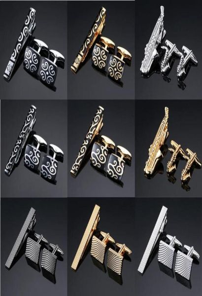 

cuff link and tie clip sets novelty links necktie for pin men039s gift hand bars cufflinks set jewelry7722771, Silver;golden
