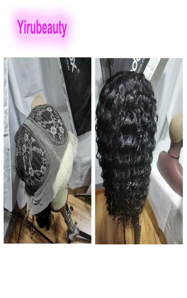 

indian virgin hair tshaped 136 wigs straight deep wave kinky curly loose 1226inch 100 human hair t 13x6x1 wigs1801250, Black;brown