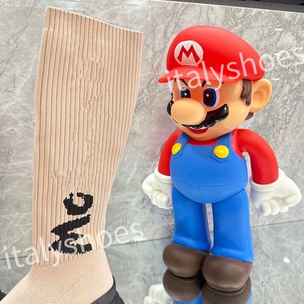 

2023 new luxury sock shoes high sneakers mens womens designer sneaker beige all black graffiti fashion socks booties casual shoe xsd221120