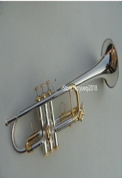 

selling trumpet c tone c180sml239 silver brass key musical instrument with case mouthpiece 8938580