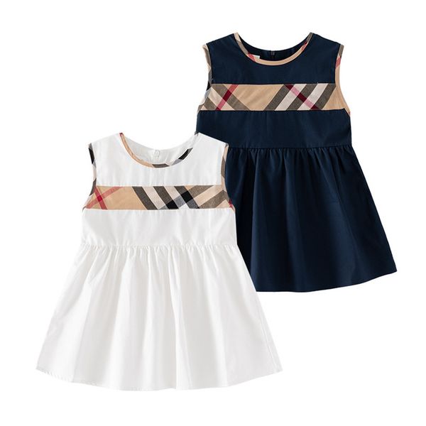 

baby girls dress summer kids short sleeve dress round collar children striped skirts child skirt princess, Red;yellow