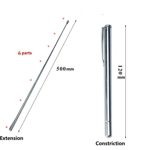 

2pcs stainless steel retractable optometry baton sight stick extensiontype pen style with six parts glasses optometry shippin8092473
