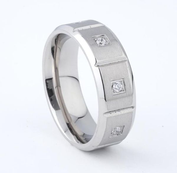 

wedding rings unique designer 8mm cz stones band jewelry for men and women marriage anniversary fashion gift4065933, Slivery;golden