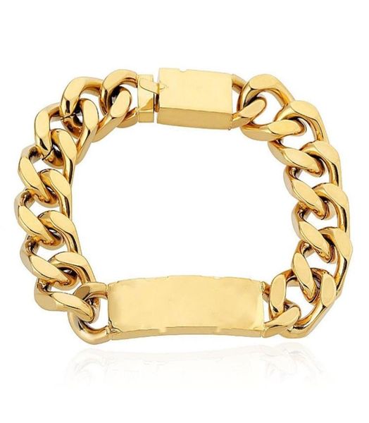 

designer silver love bracelet 20cm men women gold bracelets chain fashion personality hip hop h17890911, Golden;silver