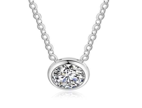 

fashion real 925 sterling silver pendant charm circle necklace lady girls love gift tiny cubic zirconia jewellry acce7746066