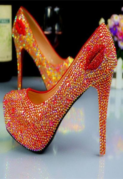 

fashion high heels bridal shoes rhinestones red lady shoes for wedding party ball prom pageant event9355037, Black