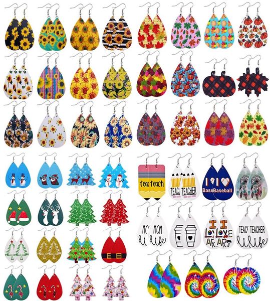 

new dangle drop earrings pu leather earrings women039s faux leather floral print teardrop dangle pierced earrings for women gir4629523, Silver