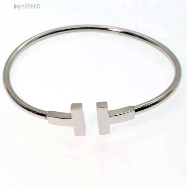 

bracelet 18k designer t men shaped womens silver bangle charm bracelet11111, Black