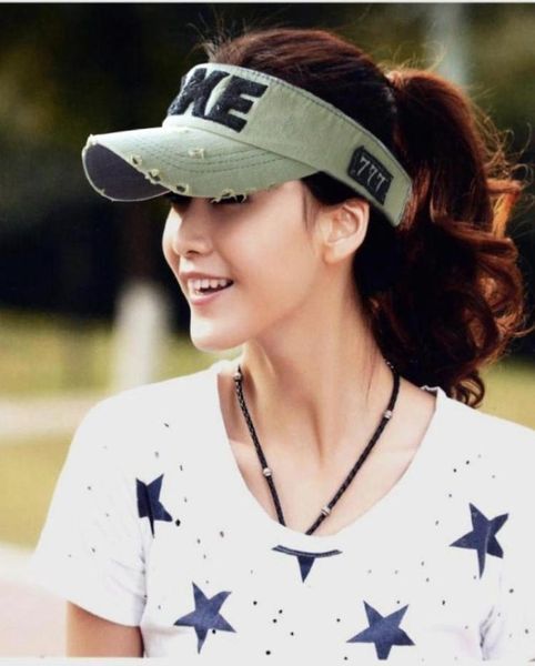 

women039s outdoor travel sports summer denim jeans visor cap letter take holes hats climbing riding sunscreen snapbacks peaked 1752284, Black;white