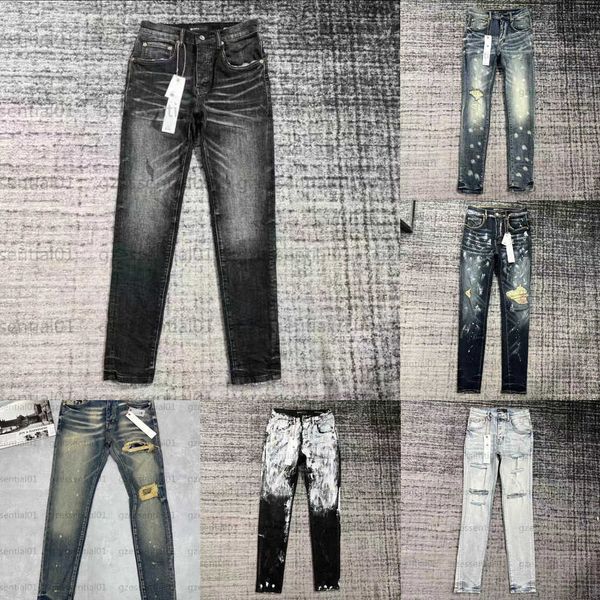 

black pants mens designer jean denim clothing joggers classic fashions fit thin slim straight trousers 5 sizes designer purple jeans for men, Blue
