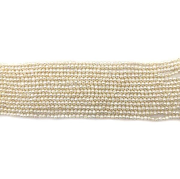 

4mm white freshwater pearls natural real pearls loose beads fit jewelry making diy 5 strands whole9120058
