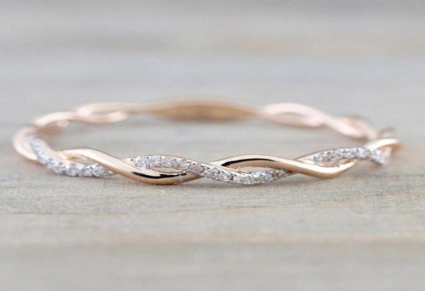 

retro personalized women wedding ring fashion gem rose gold engagement jewelry round simulated diamond wedding ring party gift7808741, Silver