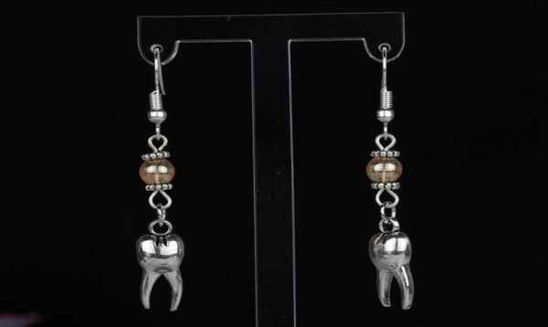 

50pair vintage teeth glass charms 925 sterling silver dropdangle earrings for girls woman dress brand diy jewelry m26501507134