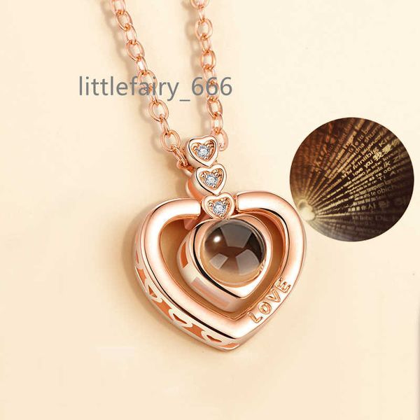

love gifts rose gold silver 100 languages i love you statement necklace love memory pendant jewelry trendy necklace