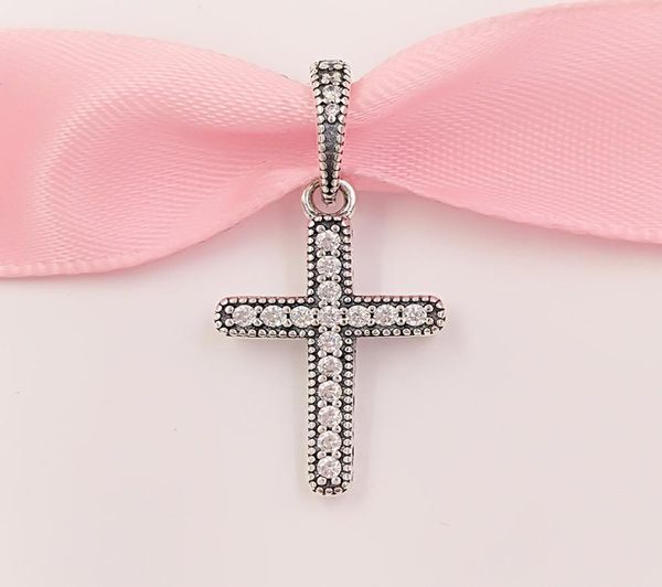 

andy jewel 925 sterling silver beads classic cross pendant clear cz charms fits european style jewelry bracelets & necklace 397571cz3394872, Black