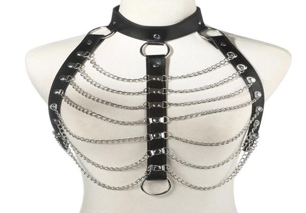 

body harness chain women punk goth party bodychain fashion festival outfits jewelry cosplay accessories3673207, Silver