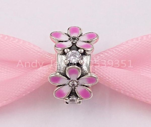 

andy jewel authentic 925 silver beads pink daisy flower clip charm clips fits european style jewelry bracelets & necklace 798809c018950909, Black