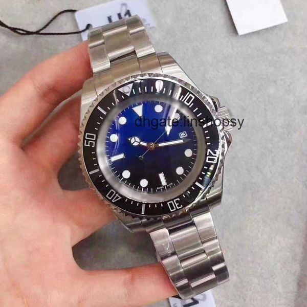 

design 44 divers size classic large mm automatic mechanical watch arrival of the goods become blue luxury design between male table waterpro, Slivery;golden