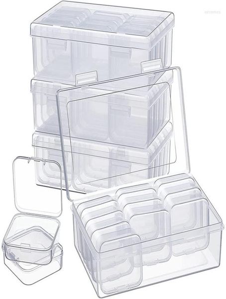 

jewelry pouches clear plastic storage box with hinged lid small items and rectangular craft supplies2129330, Pink;blue