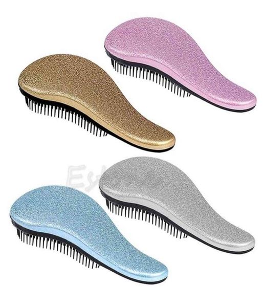 

5 color magic detangling hair brush comb professional massage hair comb antistatic styling tool hairbrush vh0046791588, Silver