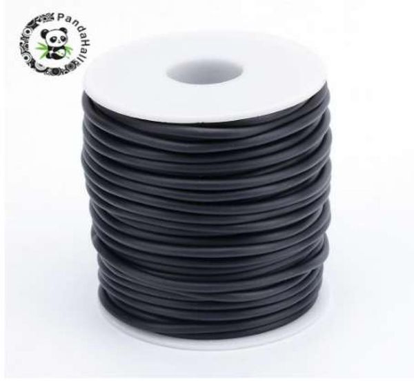 

2mm 3mm hollow pipe pvc tubular rubber cord for jewelry making diy wrapped around white plastic spool hole15mm about 25mroll8472300, Silver