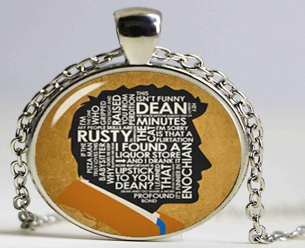 

crowley necklace supernatural necklace supernatural pendant supernatural jewelry po glass pendant maxi necklace8776152, Silver