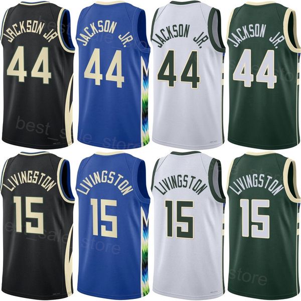 

print draft pick basketball giannis antetokounmpo jersey 34 andre jackson jr 44 chris livingston 15 grayson allen 12 pat connaughton 24 broo, Black