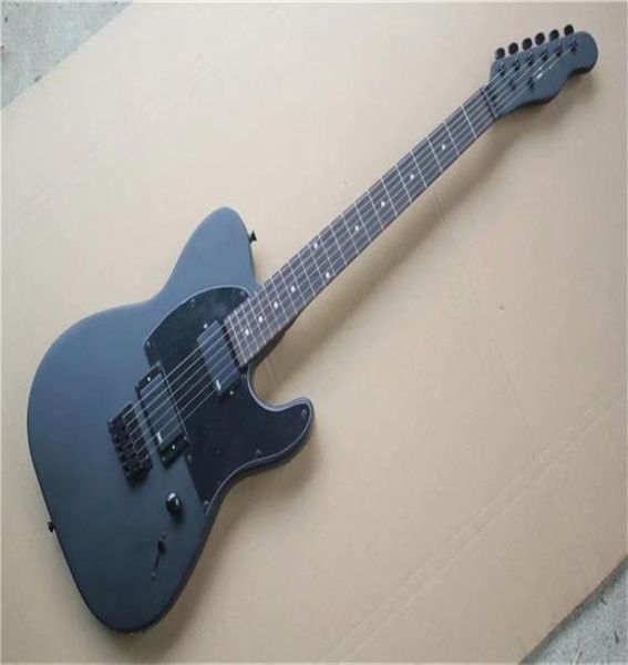 

black body electric guitar with rosewood fingerboard black pickguard2h pickupsprovide customized services3107507