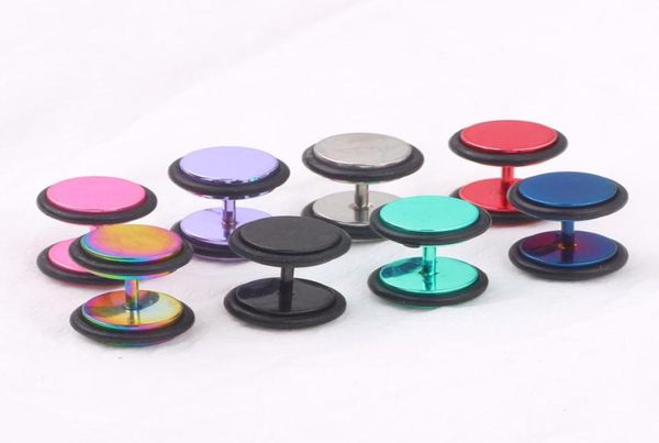 

ear plug tunnel 100pcslot p40 mix 9 colors stainess steel piercing ear expander1843434, Silver