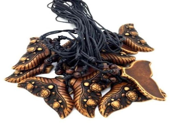 

whole 12pcs ethnic tribal imitation yak bone sharkwhale tail surfing turtles mermaid tails pendant necklace luckty gift mn5452949533, Silver