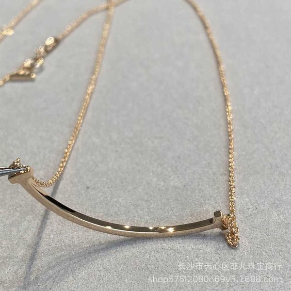 

designer new v gold generation 2 tiffay micro smiling face medium small necklace rose white metal, Silver
