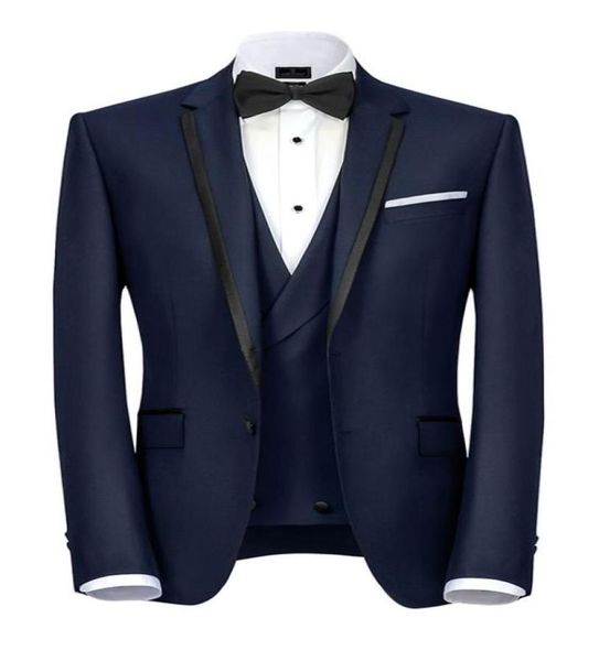 

notch lapel handsome groomsmen two buttons wedding groom tuxedos men suits weddingpromdinner man blazerjackettievestp6638251, Black;gray