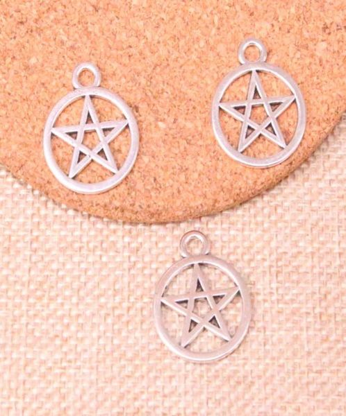 

71pcs charms star pentagram 2424mm antique making pendant fitvintage tibetan silverdiy handmade jewelry9638100, Bronze;silver