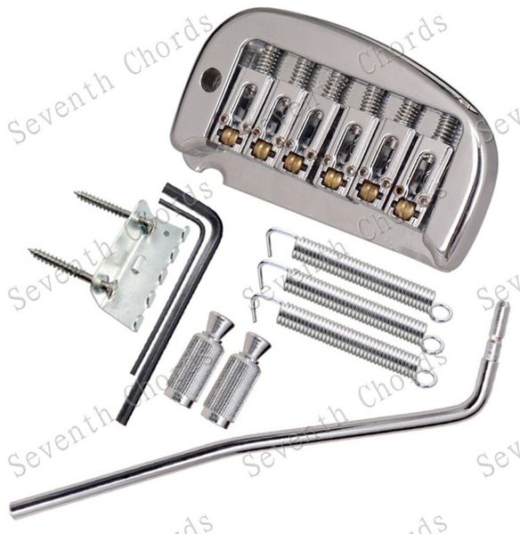 

a set of double bullet saddle bridge for 6 strings electric guitar silver musical instrument accessories2808459